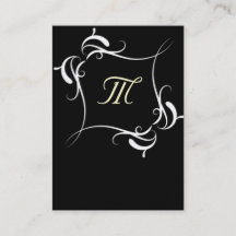 zwart-wit monogram Visitekaartjes
