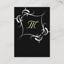 zwart-wit monogram Visitekaartjes