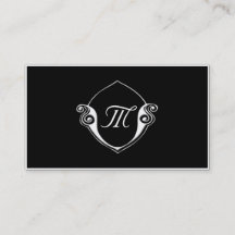 zwart-wit monogram Visitekaartjes