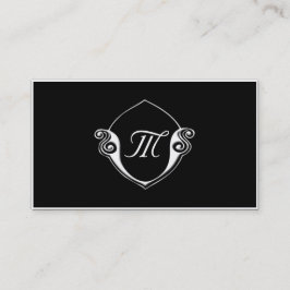 zwart-wit monogram Visitekaartjes