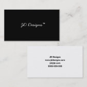 zwart-wit monogram Visitekaartjes (Voorkant / Achterkant)