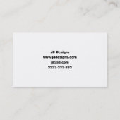 zwart-wit monogram Visitekaartjes (Achterkant)