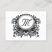  zwart-wit monogram Visitekaartjes (Voorkant)