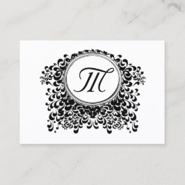zwart-wit monogram Visitekaartjes