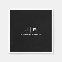 Zwart-wit Monogram Volledige naam