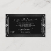   zwart-wit monogram voor juwelen visitekaartje (Achterkant)