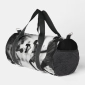 Zwart-wit Monogrammed Basketbal Plunjezak (Rechterhoek)