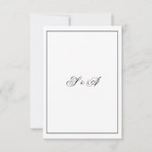 Zwart-wit Monogrammed Moderne Bruiloft Save The Date (Achterkant)