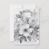 Zwart-Wit Monotone Witte Rozen Gouden Lijst Save The Date (Voorkant)