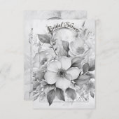 Zwart-Wit Monotone Witte Rozen Gouden Lijst Save The Date (Voorkant / Achterkant)