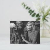 Zwart-wit  Monster Film Briefkaart (Staand voorkant)