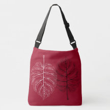 Zwart-wit Monstera Canvas tas