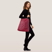 Zwart-wit Monstera Canvas tas (Op model)
