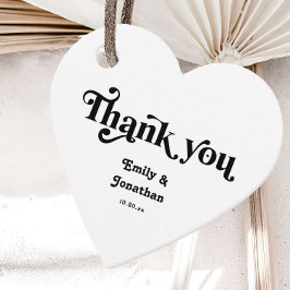 Zwart-wit Moody Bruiloft Bedankjes Labels