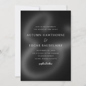 Zwart Wit Moody Typografie Ampersand Wedding Kaart (Voorkant)