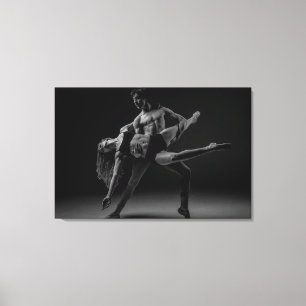 Zwart-wit Mooi Ballet Paar Wall Art Canvas Afdruk