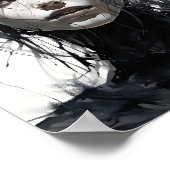 Zwart-wit mooie vrouwen horror fee poster (Hoek)