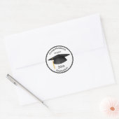 Zwart & wit mortier afstuderen Sticker (Envelop)