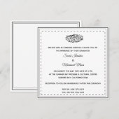 Zwart-wit moslim bruiloft kaart (Voorkant / Achterkant)