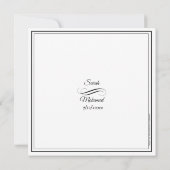 Zwart-wit moslim bruiloft kaart (Achterkant)