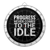 Zwart-wit Motivatie Gezegde Inspirerend Dartbord (Voorkant)