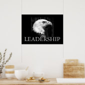 Zwart-wit Motivatie leiderschap Eagle Poster (Keuken)