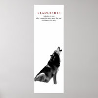 Zwart Wit Motivatie Leiderschap Quote Wolf