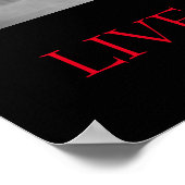 Zwart wit Motivatie paard leeft zonder grenzen Poster (Hoek)