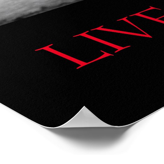 Zwart wit Motivatie paard leeft zonder grenzen Poster (Hoek)