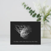 Zwart & Wit Motivatie Quote Basketbal Briefkaart (Staand voorkant)
