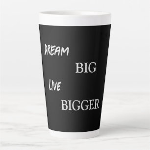 Zwart & Wit Motivatie quote Print Latte Mok