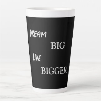 Zwart & Wit Motivatie quote Print Latte Mok