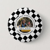 Zwart-wit Motivatie Ronde Button 5,7 Cm (Voorkant)
