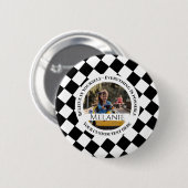 Zwart-wit Motivatie Ronde Button 5,7 Cm (Voorkant /achterkant)