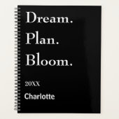 Zwart wit motiverende quote 2026 planner (Voorkant)