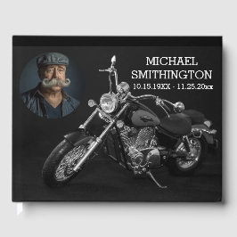 Zwart-wit Motorcycle Memorial Gastenboek