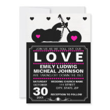 Zwart & Wit Motorfiets Biker Silhouet Bruiloft