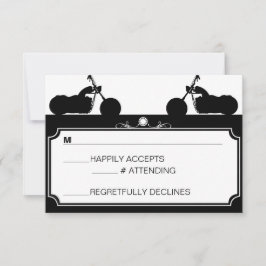 Zwart & Wit Motorfiets Biker Silhouet rsvp