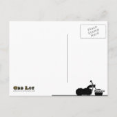 Zwart Wit Motorfiets Biker Silhouette Dank u Briefkaart (Achterkant)