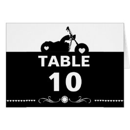 Zwart & Wit Motorfiets Biker tafel Aantal Kaarten
