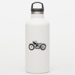 Zwart-wit motorfiets sticker