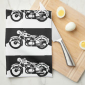 Zwart-wit motorfiets straatfiets handdoek (Quarter Fold)