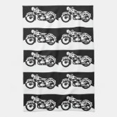 Zwart-wit motorfiets straatfiets handdoek (Verticaal)