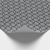 Zwart-wit mozaïek cadeaupapier (Hoek)