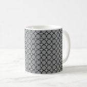 Zwart-wit mozaïek koffiemok (Voorkant rechts)