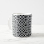 Zwart-wit mozaïek koffiemok (Voorkant links)