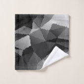 Zwart-wit mozaïekpatroon bad handdoek (Wasdoekje)