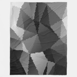 Zwart-wit mozaïekpatroon fleece deken
