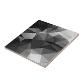 Zwart-wit mozaïekpatroon tegeltje (Zijkant)