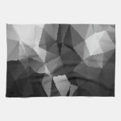 Zwart-wit mozaïekpatroon theedoek (Horizontaal)